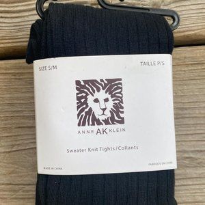 Anne Klein Black Sweater Knit Tights Lined
